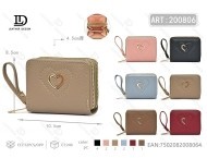 Portafoglio da donna con doppia cerniera, di piccole dimensioni, con cinturino da polso, stile minimalista, per uso quotidiano - Product Image 1