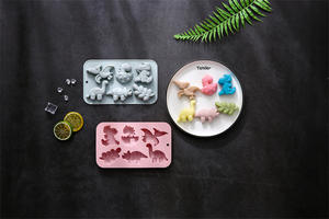 Moules à gâteau en silicone au design dinosaure, de qualité alimentaire, réutilisables, mignons, en silicone magnétique, pour chocolat, bonbons et glaces, moule DIY - Product Image 5