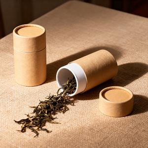 Scatole Cilindriche in Cartone Riciclabile Personalizzate per Alimenti, Caramelle, Caffè, Tè, Confezioni in Tubo di Carta - Product Image 3