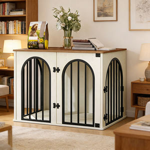 Jaula de Madera para Cachorros, Caseta Interior para Perros, Jaula Decorativa para Mascotas de Tamaño Pequeño a Mediano, Casa para Perros y Gatos - Product Image 6