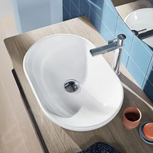 Thiết kế hiện đại phòng tắm Countertop Home trắng gốm Tủ giặt bồn rửa chén rửa tay lưu vực gốm vẻ đẹp