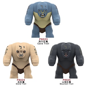 Minifigurines Troll de la Caverne, Troll de la Pierre, Troll de la Montagne P8023-P8025 compatibles avec les blocs de construction Lego Hobbit Seigneur des Anneaux - Product Image 1