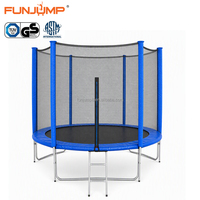 Trampoline rond Funjump avec filet de sécurité 6FT 8FT 10FT pour garçons et filles, utilisation intérieure et extérieure