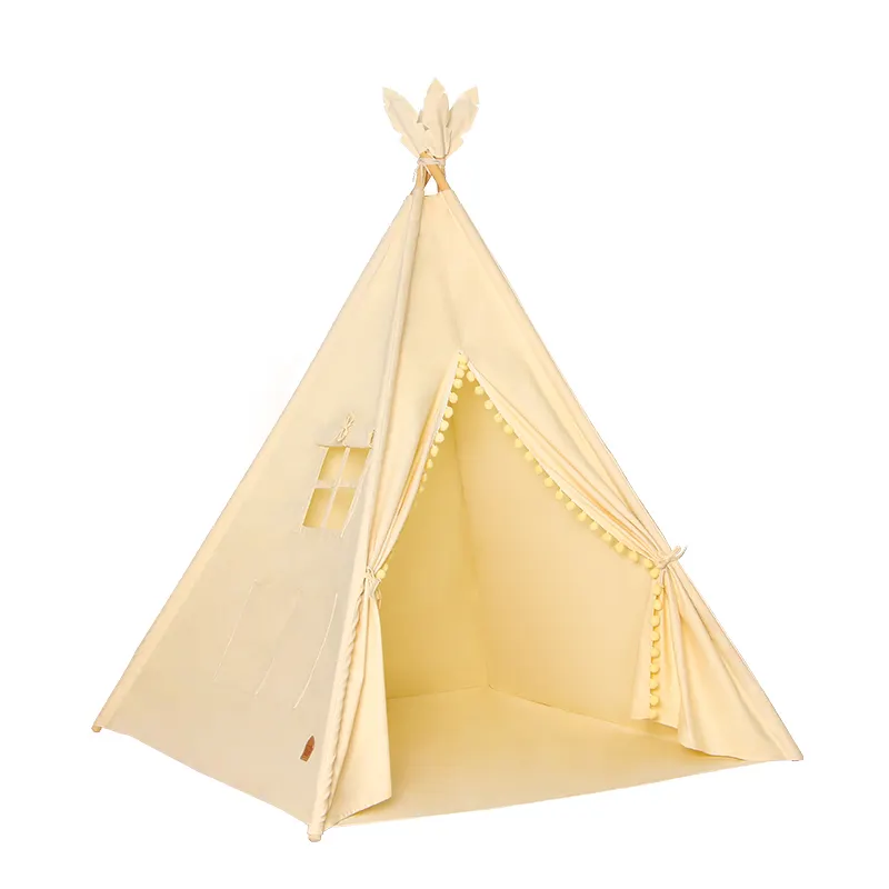 Cotton Canvas Indoor Play House Baby Tents Teepee Boys' And Girls' Playhouse Indian Toy Tent For Children