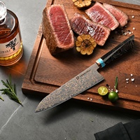 Couteaux de boucher de cuisine en cuivre damas de haute qualité Sharp Profession 33 couches
