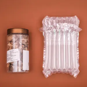 Su misura a basso prezzo chiaro bottiglie di vetro di plastica di protezione di imballaggio gonfiabile colonna d'aria cuscini sacchetti per la spedizione