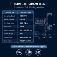 1.0-6.0mm Tam Otomatik Yüksek Gerilim Trafo Bobin Sarma Makinesi 220V