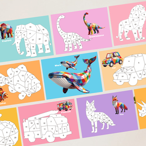 <span class=keywords><strong>Libros</strong></span> de Actividades con Pegatinas Geométricas, Temas de Animales, Dinosaurios, Océano, Tráfico, Frutas y Verduras, Juguetes Educativos para Niños - Product Image 4