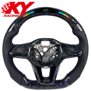 Accesorios para Auto VW MK8 GTI 2020-2025 Golf 8 MK7 MK6 MK5 Polo Passat, Volante Deportivo de Fibra de Carbono con LED Personalizado y RPM - Product Image 1