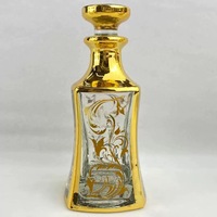 Botella de Perfume al por Mayor de Gran Tamaño, 150ml 250ml, Botella de Vidrio Dorado Electrochapado para Perfume con Cristal