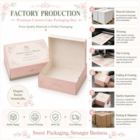 Emballages en papier pliables écologiques personnalisés avec paillettes pour gâteaux, pâtisseries, desserts, boulangeries, boutiques de cadeaux et vente au détail (vente en gros)