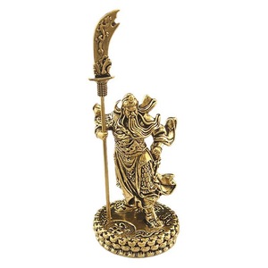 Statua di Guan Yu in Ottone, Statua del Maestro Guan, Dio della Ricchezza, Creativa e Solida, Decorazione da Scrivania per Soggiorno, Regalo Promozionale - Product Image 4