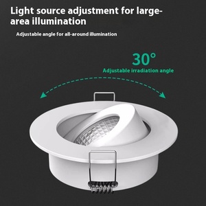 Đèn LED âm trần nhôm lỗ nhỏ 3W tròn đen trắng chiếu sáng trong nhà 40MM-45MM có thể điều chỉnh hướng chiếu - Product Image 4