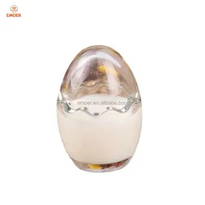 Прозрачные стеклянные банки в форме яйца