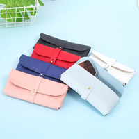 Étui à lunettes en cuir PU personnalisé, pochette de rangement portable pour lunettes de soleil, sac d'emballage souple pour lunettes
