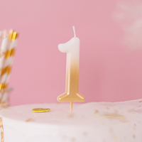 Bougies Chiffres Bicolores Métalliques Dégradées de Haute Qualité en Cire de Paraffine pour Anniversaire, Pâques, Décorations de Fête, Emballées sous Blister