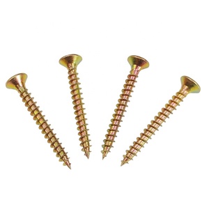 Self Tapping Chipboard <b>Screws</b> Countersunk Head Wholesale <b>M4</b>/M5 Yellow Zinc Plated - Product Image 2