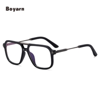 Boyarn mode haute qualité hommes ordinateur lunettes bleu lumière bloquant haute qualité lecture monture de lunettes Double pont verre