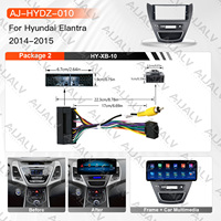 Autoradio Aijia 8+128 Go, lecteur multimédia, 4G Carplay, grand écran 12,3 pouces, cadre stéréo pour Hyundai Elantra 2014-2015