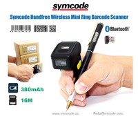 Symcode R30 Mini portátil Android Tablet PC 2D código de barras inalámbrico QR Code Scanner Finger Wearable Ring Scanner con interfaz USB