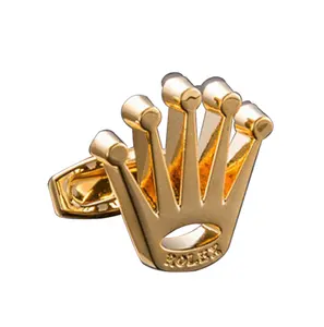 Premium brand crown cufflinks gold silver black rose gold palm cufflinks for wedding groom