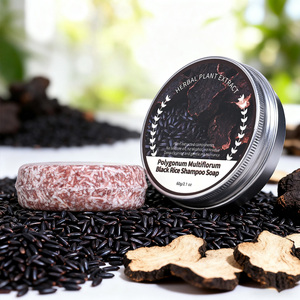 <span class=keywords><strong>Savon</strong></span> Solide Artisanal Naturel aux Herbes, Ginseng et Gingembre - Hydratant et Contrôle du Sébum, Fortifiant pour les Cheveux - Product Image 4
