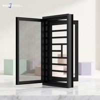 Ventanas Abatibles de Aluminio con Rotura de Puente Térmico de Alta Calidad, Vidrio Templado Triple con Mosquitera para Uso en Viviendas y Villas