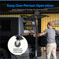 Sistema de Almacenamiento para Retirar el Techo Rígido Wrangler 2/4 Puertas YJ TJ JK JL 4XE para Soporte de Cric y Herramientas de Vehículo, Negro