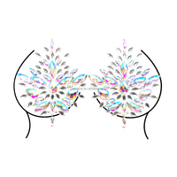 Autocollants Bijoux de Poitrine Beauté, Forme Collier, Tatouages Temporaires en Cristal pour Seins, Bijoux Corporels Sexy pour Femmes