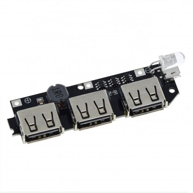 Hot Sales 5V 2.1A 3 USB Power Bank DIY Kit 5V 2.1A 3 USB Battery Charging Module Circuit Board Step up PCBA