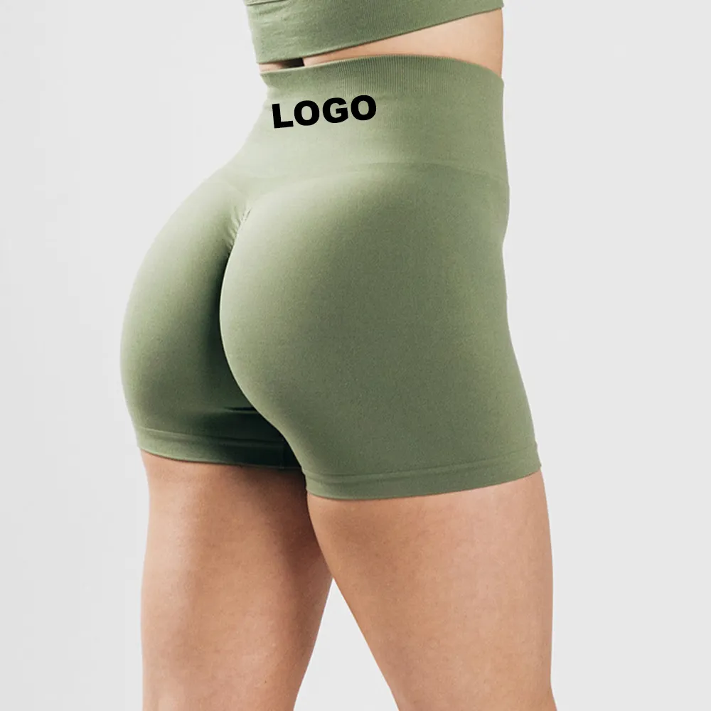 Women's High Waist Seamless Tummy Control Butt Lift Fitness Gym Workout Running Summer Sports Activewear Yoga Shorts