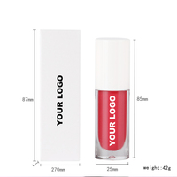 Cosmétiques colorés à haute teneur en pigments bon marché rouge à lèvres liquide de maquillage cosmétiques aux baies de rose vente en gros de brillant à lèvres mat avec logo