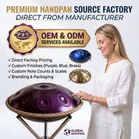 Tambour Handpan Professionnel avec Sac de Transport 22 Pouces 9 Notes Instrument de Percussion en Acier Fait Main OEM ODM Usine de Tambours à Lames en Acier