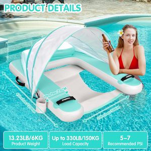 <span class=keywords><strong>Chaise</strong></span> <span class=keywords><strong>longue</strong></span> <span class=keywords><strong>gonflable</strong></span> personnalisée pour adultes, vente en gros directe d'usine, PVC, 53x43 47x39 pouces, pour lac, rivière, plage - Product Image 3