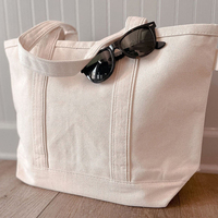 Sac fourre-tout en coton grande capacité, élégant à pois, poignée robuste, personnalisable, prix bas pour cadeaux et shopping