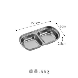 Electro-Polished Stainless Steel 3-Compartment Food Container Rectangular Easy To Clean Non-Slip Base Minimalist Design - Product Image 4
