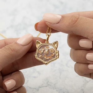 Collar con colgante de zorro que se puede abrir, colgante de zorro, joyerí<span class=keywords><strong>a</strong></span> de animales lindos, regalo <span class=keywords><strong>para</strong></span> mujeres y niñas - Product Image 2