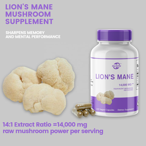 Suplemen Herbal Haccp Suplemen Otak OEM Kapsul Singa Mane Tablet Lion Mane Complex