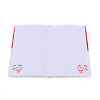 Set de Cuaderno de Peluche Personalizado, Diario Navideño Kawaii con Bolígrafo de Pompón, Cubierta de Felpa Sherpa, Santa, Reno, OEM, ODM
