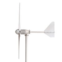 Éolienne à axe horizontal 2KW GWS-2000W à 3 pales haute efficacité avec ajustement automatique de la direction du vent pour la base de tour de télécommunications