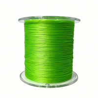 Fil de pêche tressé Elite X12 Tournament Grade PE, vert clair, tissage haute densité pour une portée ultime, fini soyeux.