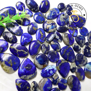 100% Natural Quartz <b>Blue</b> Afghanite Gemstone Cabochon 20-40mm 7-12g Wholesale Loose Stone Jewelry Making Healing <b>Crystals</b> IRFAN - Product Image 3