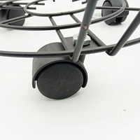 Support de déménageur de Pot de fleur rond en fer métallique robuste avec roues pour une utilisation facile roulettes de verrouillage décor de jardin soin des plantes