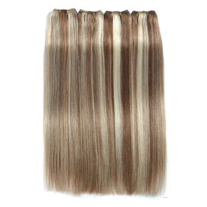 Extensiones de Cabello Humano Virgen Ruso Remy de Alta Calidad, Liso, de 24 Pulgadas, con Trama Cosida a Máquina, 100% Cabello Humano, 100 Gramos, Color Rubio - Product Image 6