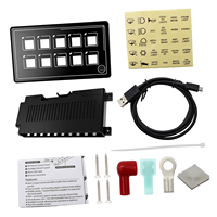 Boîtier de commande tactile LED 12P compatible avec bouton programmable momentané, panneau de commande tactile par application pour SUV, bateau, caravane