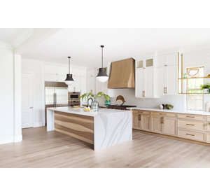 2024 dorene sang trọng Shaker cửa màu trắng rắn gỗ sồi hiện đại tùy chỉnh thiết kế tủ Modular tủ bếp - Product Image 2