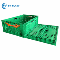 Caisse de rangement pour légumes en plastique PP robuste, empilable, pliable et ventilée, design créatif, fournie en gros par l'usine