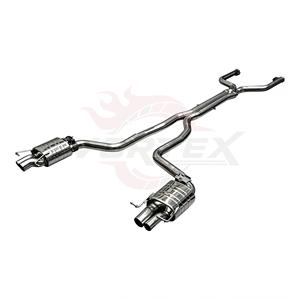 Système d'échappement Catback à soupapes en acier inoxydable Vortex pour Mercedes AMG W205 C63 C63S 4.0T avec sorties d'échappement quadruples chromées - Product Image 3