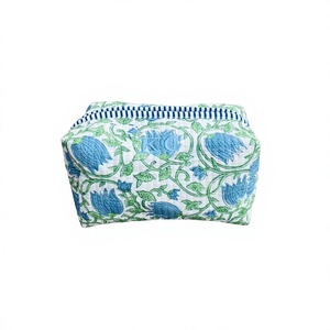 Latest Sale Floral Cotton Down Zip Makeup Bag Gifts Proposal Cosmetic Bag <b>Women</b> Cosmetic Bags <b>Large</b> Capacity - Product Image 1