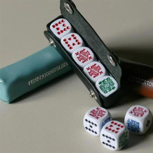 Đơn giản PU da xúc xắc túi 5 con xúc xắc hộp lưu trữ thanh KTV nút nhỏ trò chơi túi cho 16mm 19mm xúc xắc - Product Image 5